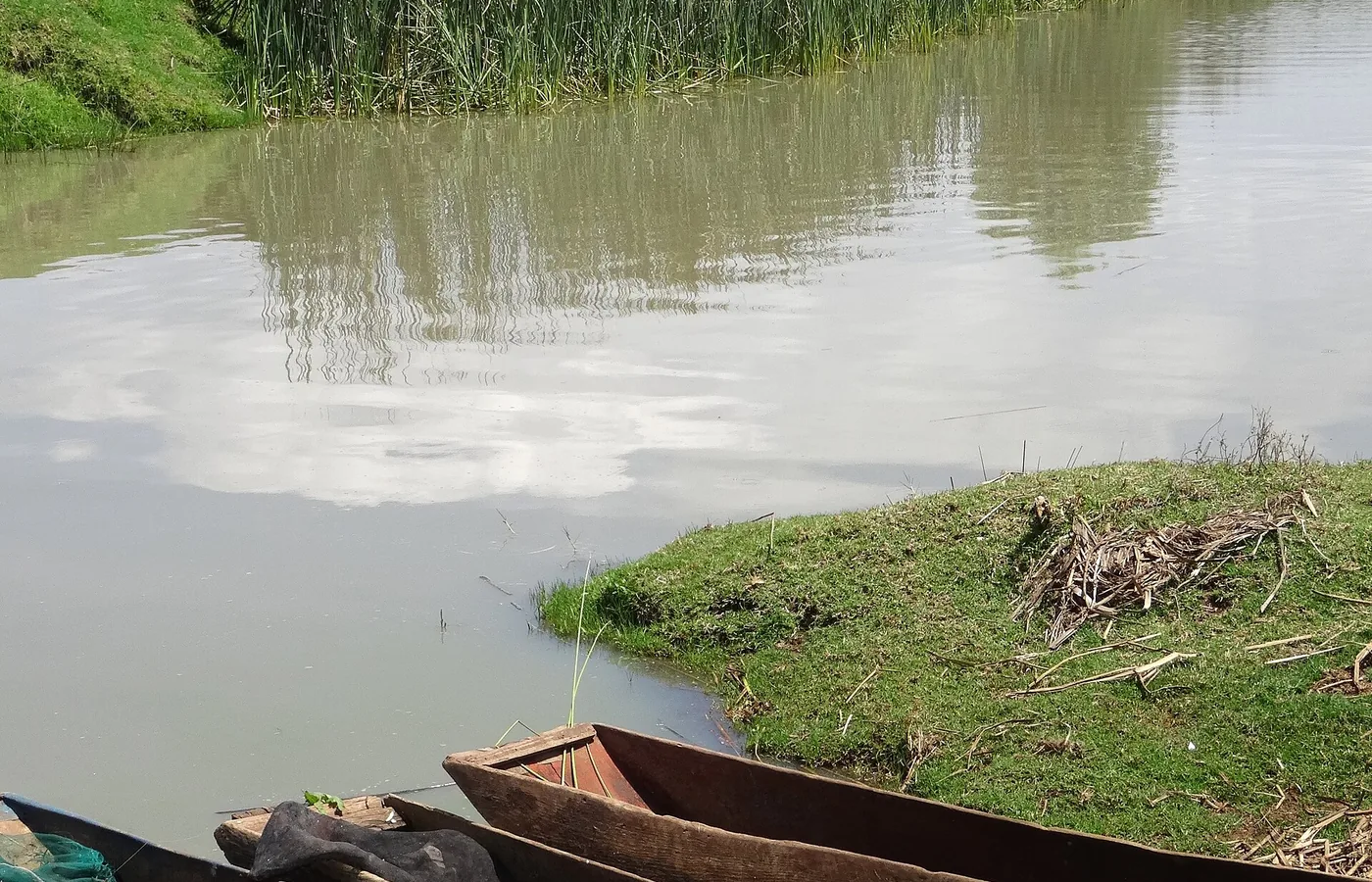 Orilla del lago de Pátzcuaro en Michoacán